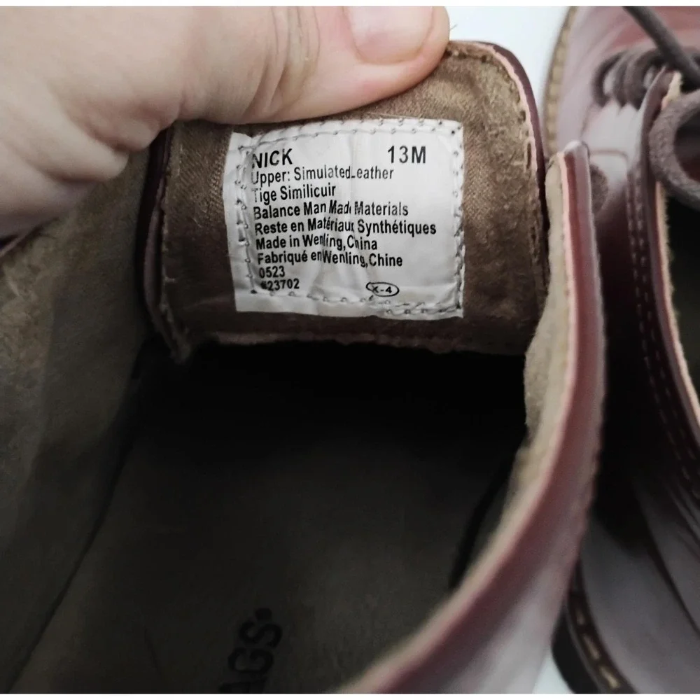 Deer Stags Nick Chukka Boots Kids Size 13M Burgundy Simulated Leather Lace Up